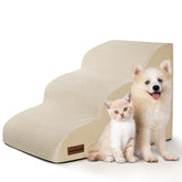aodisman front view pet stairs showing three-step design and easy access benefit