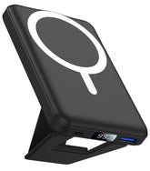 AOGUERBE front view showing compact charger and branding, easy portability benefit