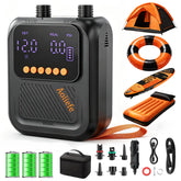Aoiiefe pump front view showing compact design and easy grip for portability