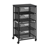 Aokitsink front view of rolling cart showing sturdy build and storage benefits