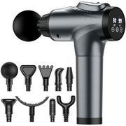 APHERMA pistola de masaje vista frontal mostrando diseño ergonómico y potencia