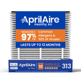 AprilAire filtro 313 frontal empaque muestra ajuste genuino