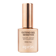 APRÉS tubo frontal mostrando adhesivo Gel‑X sin HEMA, protección para uñas sensibles