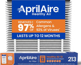 AprilAire filtro 213 frontal mostrando empaque y ajuste perfecto