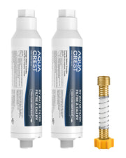 AQUA CREST front view showing compact inline filter and durable housing benefit