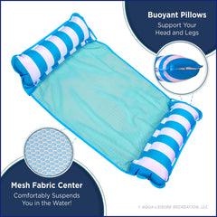 Aqua LEISURE primer plano de malla fresca y tejido que aporta ventilación y confort