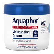 Aquaphor frasco 16 oz vista frontal mostrando empaque y beneficio hidratación duradera