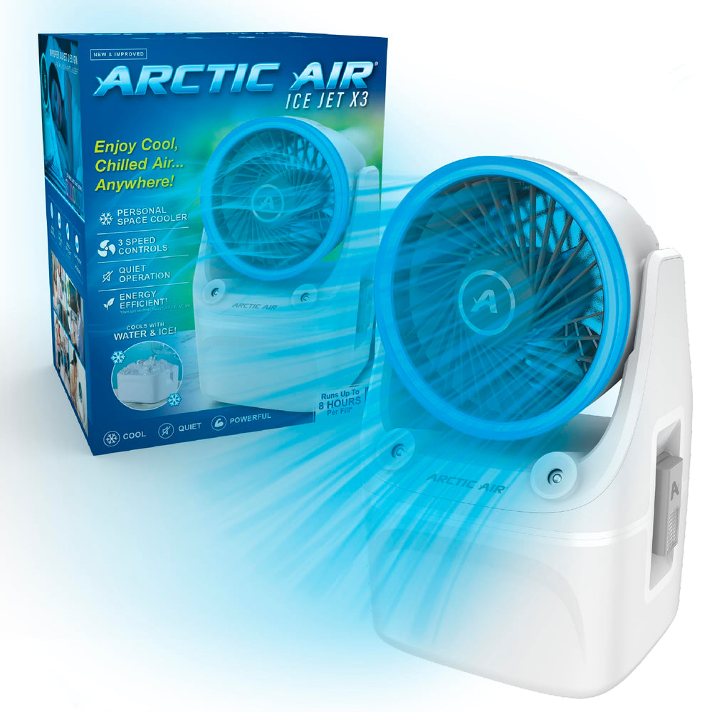 Arctic Air vista frontal del Ice Jet X3 mostrando controles y rejilla de salida