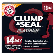 ARM & HAMMER bolsa frontal del producto mostrando 18 libras y beneficios