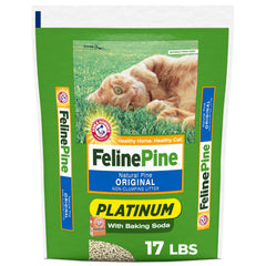 Arm & Hammer Feline Pine frente del paquete mostrando 17 lb y beneficios