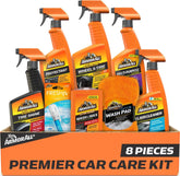 Armor All kit frontal mostrando las ocho piezas y beneficio de limpieza completa