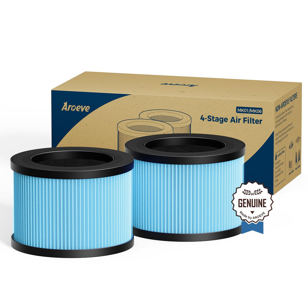 AROEVE filtro frontal en su empaque mostrando recambio rápido