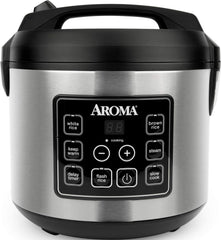 AROMA frontal con tapa mostrando diseño acero y ahorro de espacio