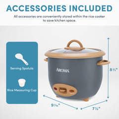 AROMA cool-touch handles and non-slip base for safe handling and stable placement