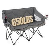 ARROWHEAD OUTDOOR loveseat frontal mostrando diseño doble y confort