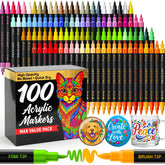 ARTISTRO packaging front view shows full 100-color set and organized case