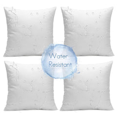 Ashler Home Deco front view of four 18x18 waterproof pillow inserts showcasing pack value
