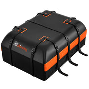 Asinking front view of rooftop bag showing secure load and weather protection