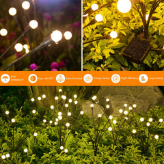 ASMAD luces encendidas en jardín nocturno creando ambiente festivo