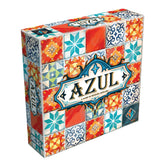 Asmodee Azul box and components displayed, showcasing quality pieces and easy setup
