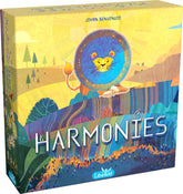Asmodee Harmonies box front showing game art and title for clear shelf appeal