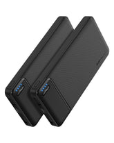 AsperX two-pack front view showing compact chargers and benefits