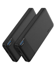 AsperX two-pack front view showing compact chargers and benefits
