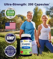 aSquared Nutrition primer plano del polvo de CoQ10, textura fina para mejor absorción