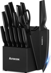 Astercook bloque negro frontal mostrando organización y ahorro de espacio