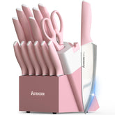 Astercook frente del bloque y cuchillos mostrando organización y estilo