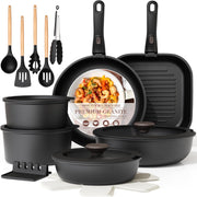 Astercook front packaging showing full 23-piece set and storage benefit