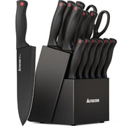 Astercook front view knife block showing organized set and convenience