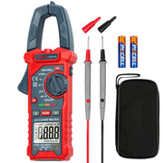 AstroAI front view of clamp meter showing controls and LCD, for clear readings