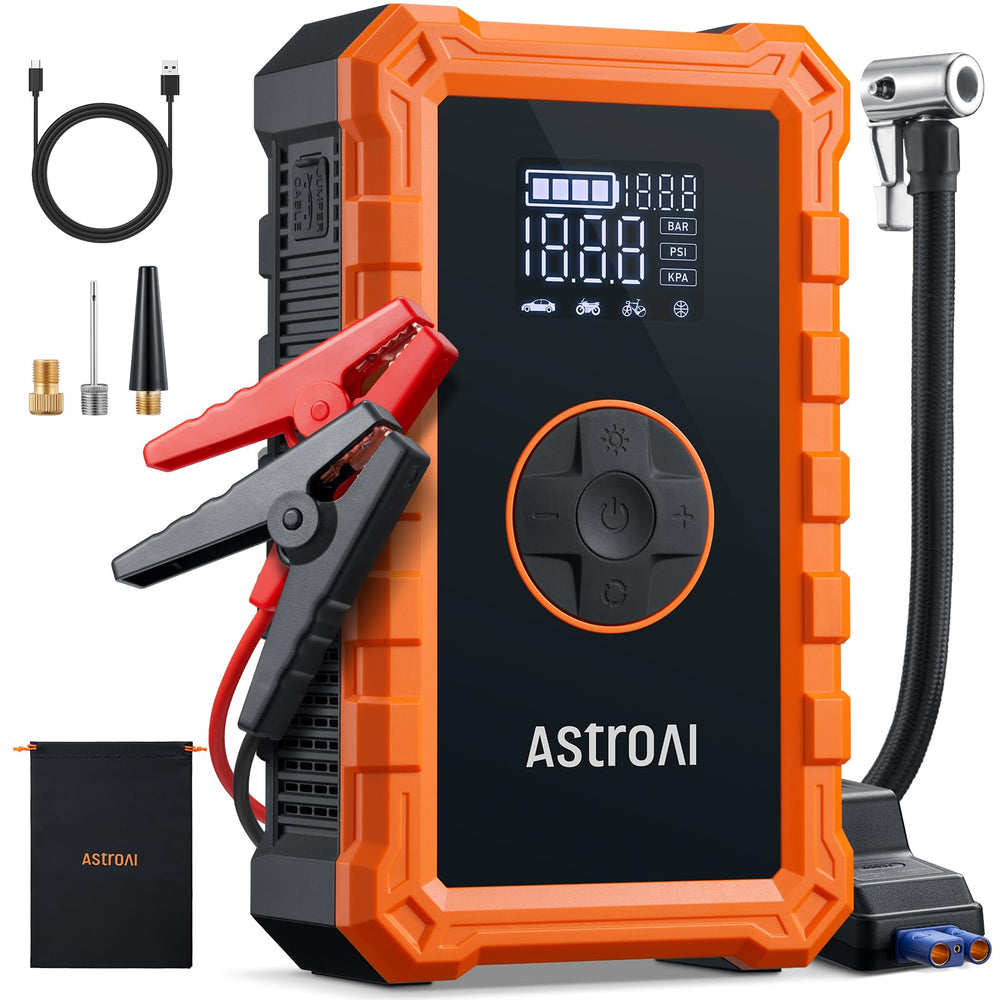 AstroAI S8 Air vista frontal mostrando diseño compacto y portabilidad
