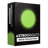 Astrobrights frente del paquete mostrando 320 hojas y color vibrante