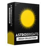 Astrobrights paquete frontal Mega Collection 625 hojas mostrando etiqueta y color