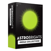 Astrobrights paquete frontal neon green mostrando cantidad y formato