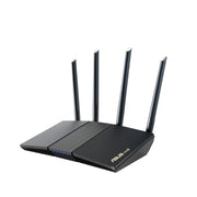 ASUS RT-AX1800S front view showing router design and reliable home coverage