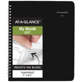AT-A-GLANCE portada negra resistente, protección duradera para el planner