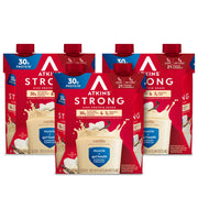 Atkins front packaging showing 12-count pack and vanilla flavor benefits