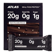 Atlas Protein Bar front packaging showing flavor and nutrition benefits