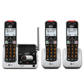 AT&T front view of three-handset system showing full package and benefits
