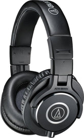 Audio-Technica ATH-M40x frontal con estuche, calidad profesional