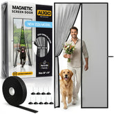 AUGO screen door front view showing full coverage and insect protection