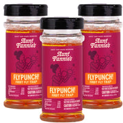 Aunt Fannie's envase frontal FlyPunch mostrando el diseño y beneficio de fácil uso
