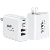 Auorld front view 5-port charger showing ports and compact design benefits