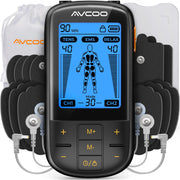 AVCOO vista frontal del dispositivo con controles claros y portátil para uso cómodo