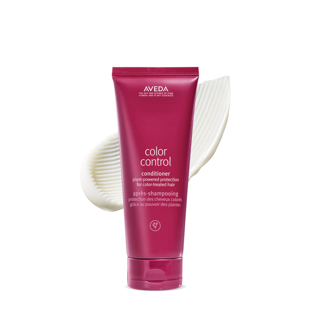 Aveda frasco frontal Color Control mostrando etiqueta y uso profesional