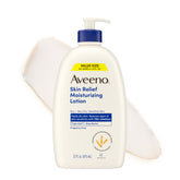 Aveeno frasco frontal 33 fl oz mostrando marca y tamaño, hidratación prolongada
