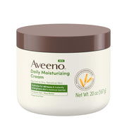 Aveeno envase frontal 20 oz mostrando tamaño y formato práctico
